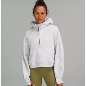 Lululemon Scuba Oversized Half-Zip Hoodie sz xs/S heather grey